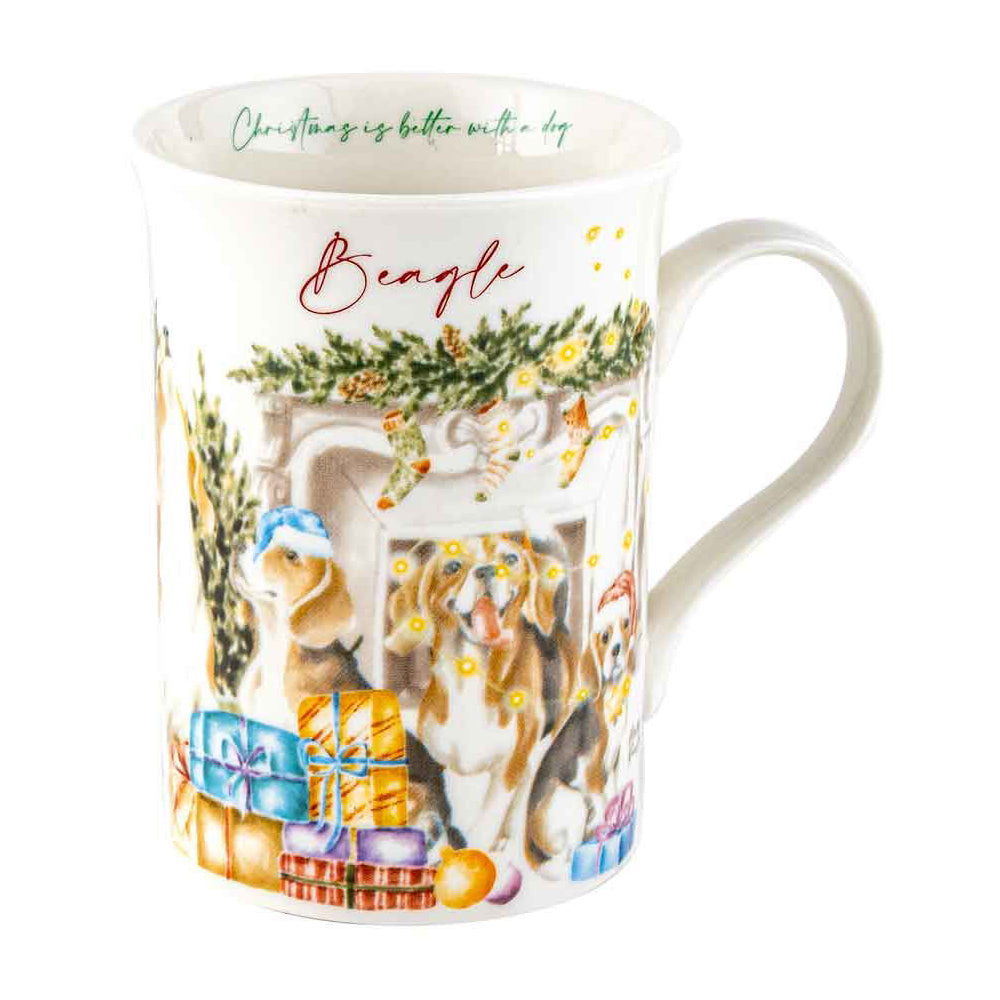 LMD Merry Muddy Paws Beagle 360ml Coffee/Tea WaterMug Drinking Cup New Bone China