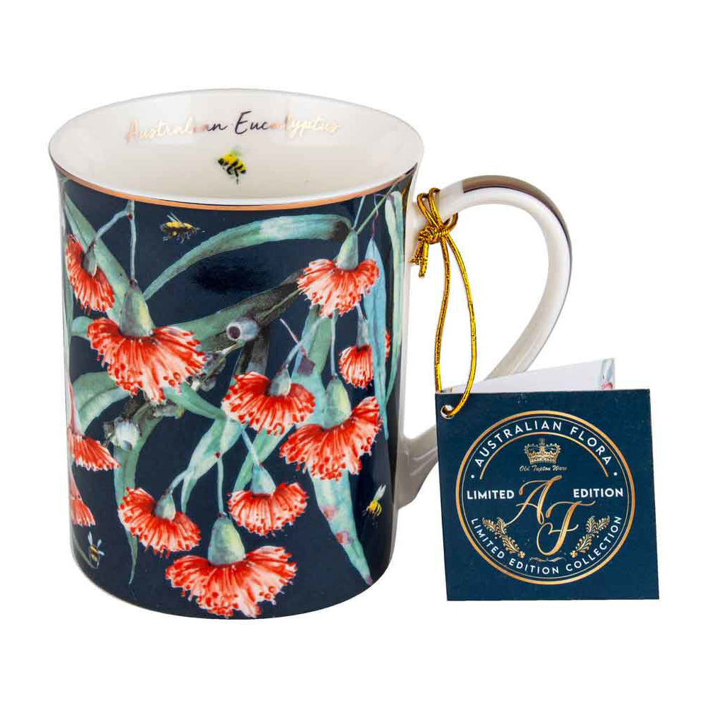 LMD Australian Flora Eucalyptus 360ml Coffee Mug New Bone China Drink Cup w/ Handle