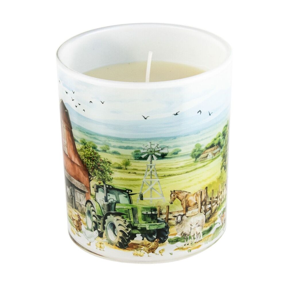 LMD Country Life Glass Candle w/ Tassel/Lid Home Decor 300g Farm Animals (2 Pack) — image 2