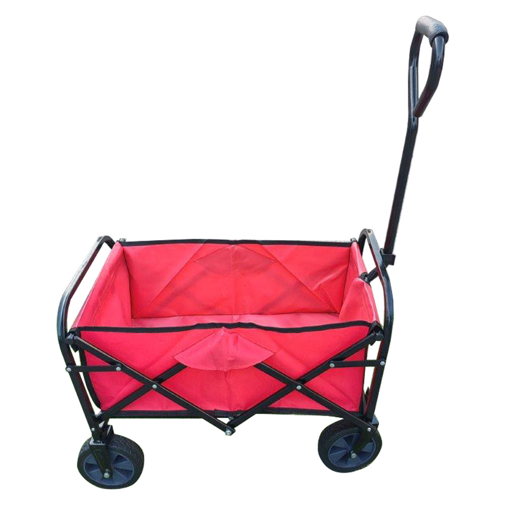 Unbranded Outdoor Utility Transport Shopping Cart Buggy/Trolley w/Offroad Wheels Red