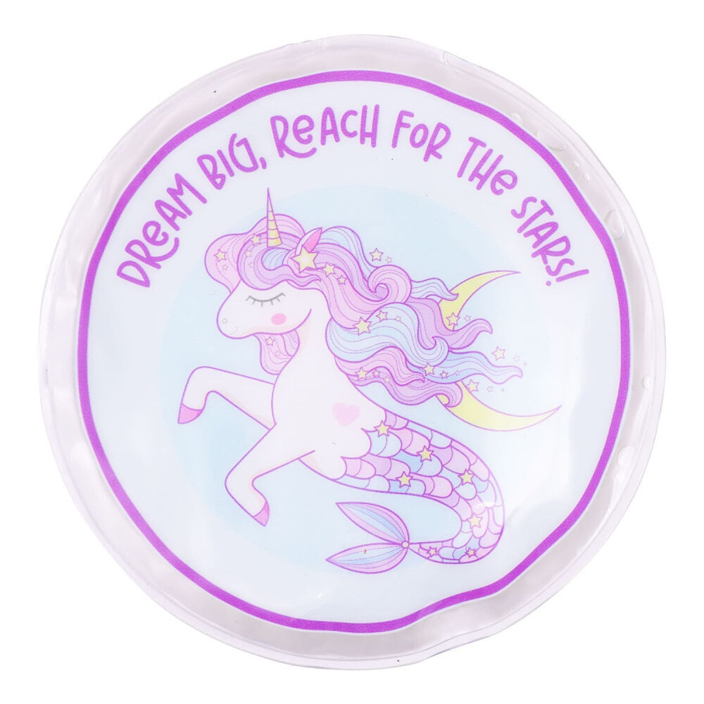 Splosh Gel-Filled 11cm Purple Out & About Mermicorn Reusable Ice Pack Round