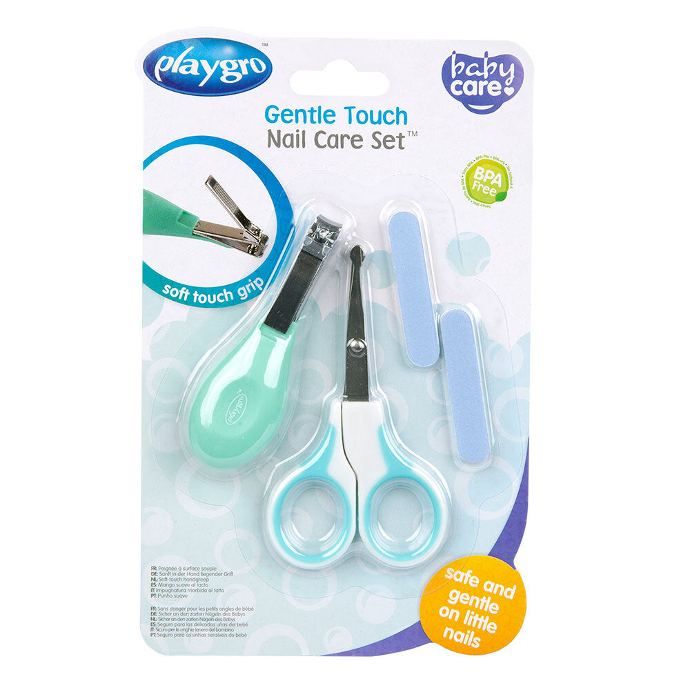 Playgro Gentle Touch Ergonomic Design Baby/Childrens Nail Care Set (4 Pieces)