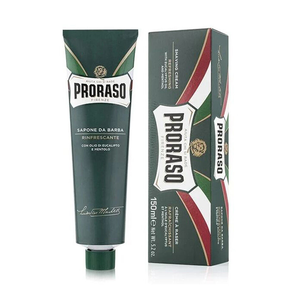 Proraso Shaving Cream In a Tube Mens Essentials w/ Eucalyptus & Menthol 150ml