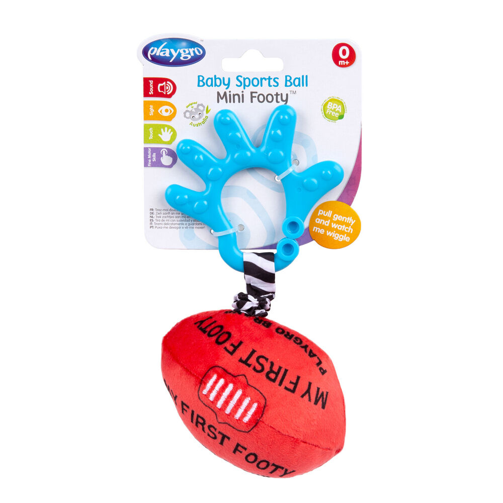 Playgro Sports Ball Rattling Pram Attachable Baby/Infant Toy Assorted 0m+