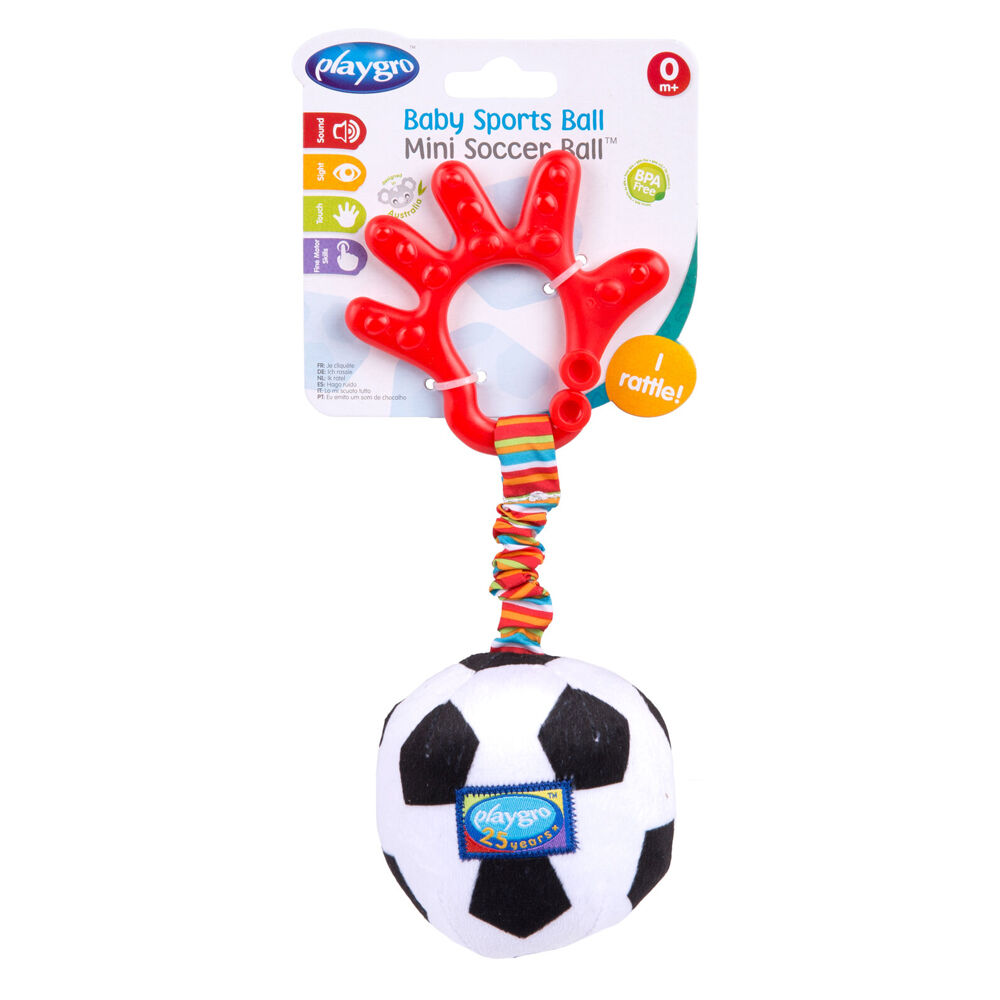 Playgro Sports Ball Rattling Pram Attachable Baby/Infant Toy Assorted 0m+ — image 3