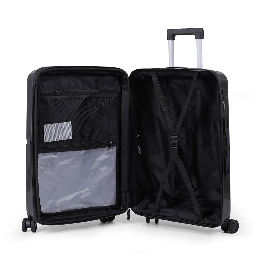 Paklite 65x43cm Black Suitcase Lightweight Solar Medium Travel Luggage — image 7