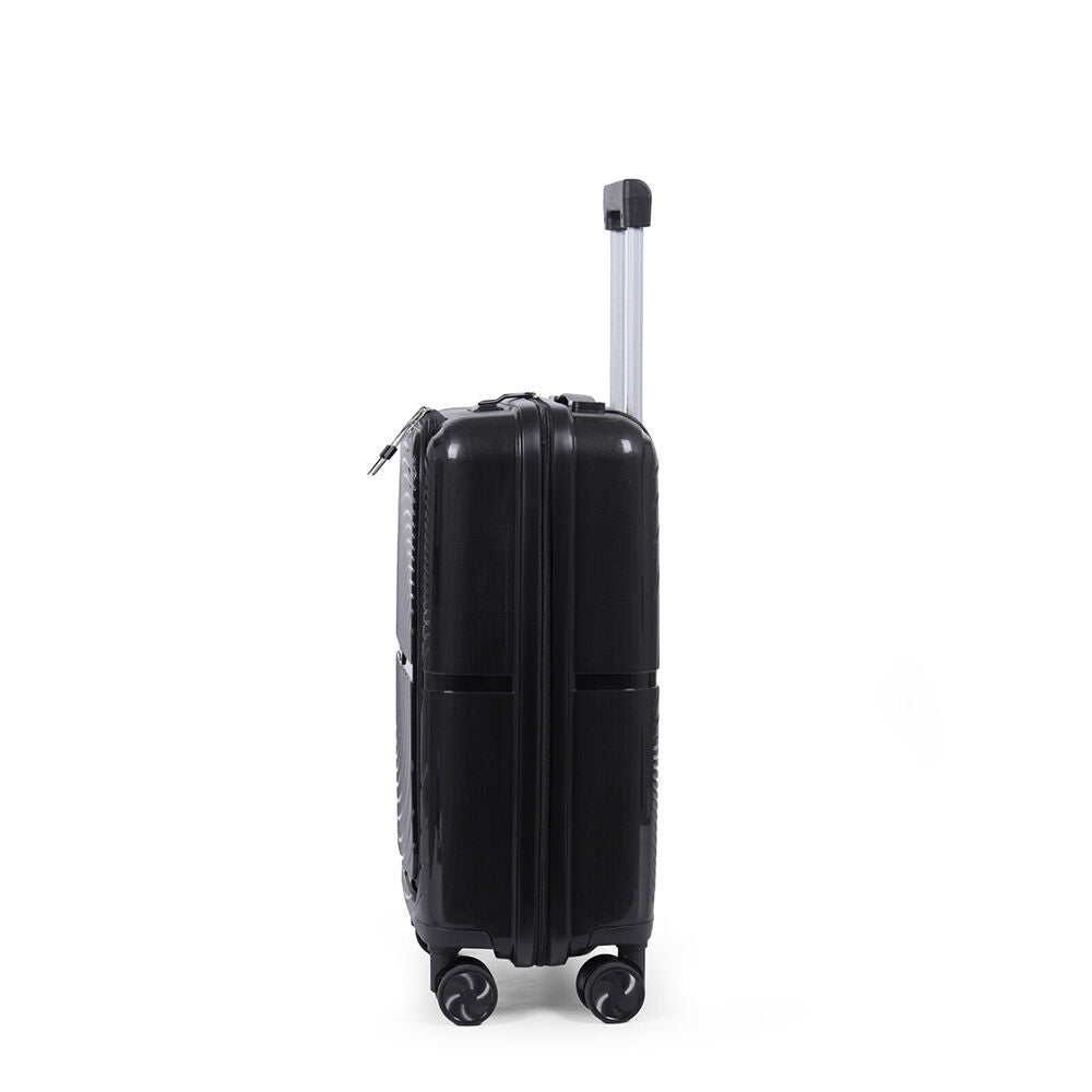 Paklite 55x35cm Black Suitcase Lightweight Solar Small Travel Luggage — image 2