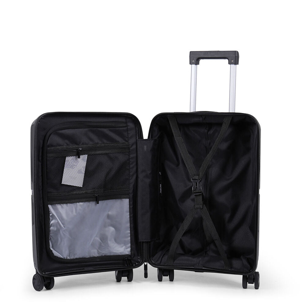 Paklite 55x35cm Black Suitcase Lightweight Solar Small Travel Luggage — image 8