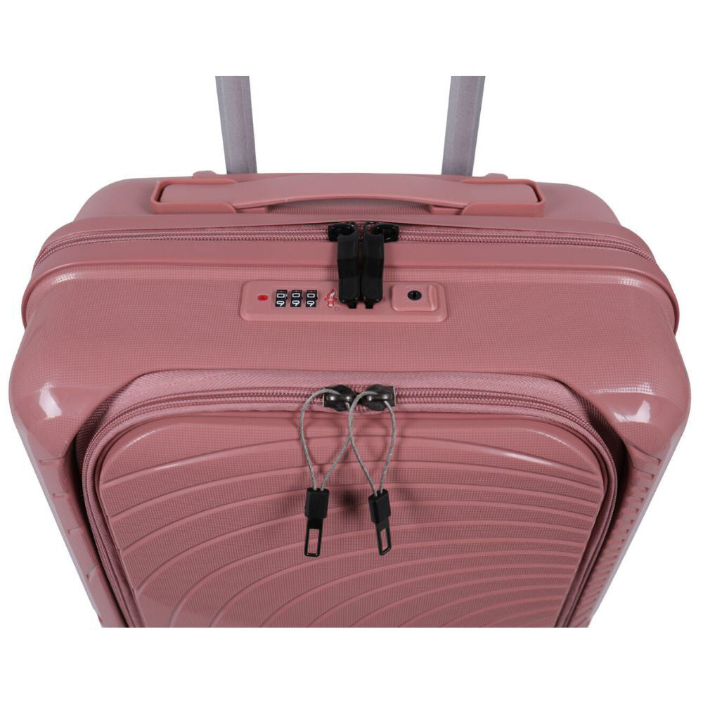 Paklite 55x35cm Pink Suitcase Lightweight Solar Small Travel Luggage — image 9