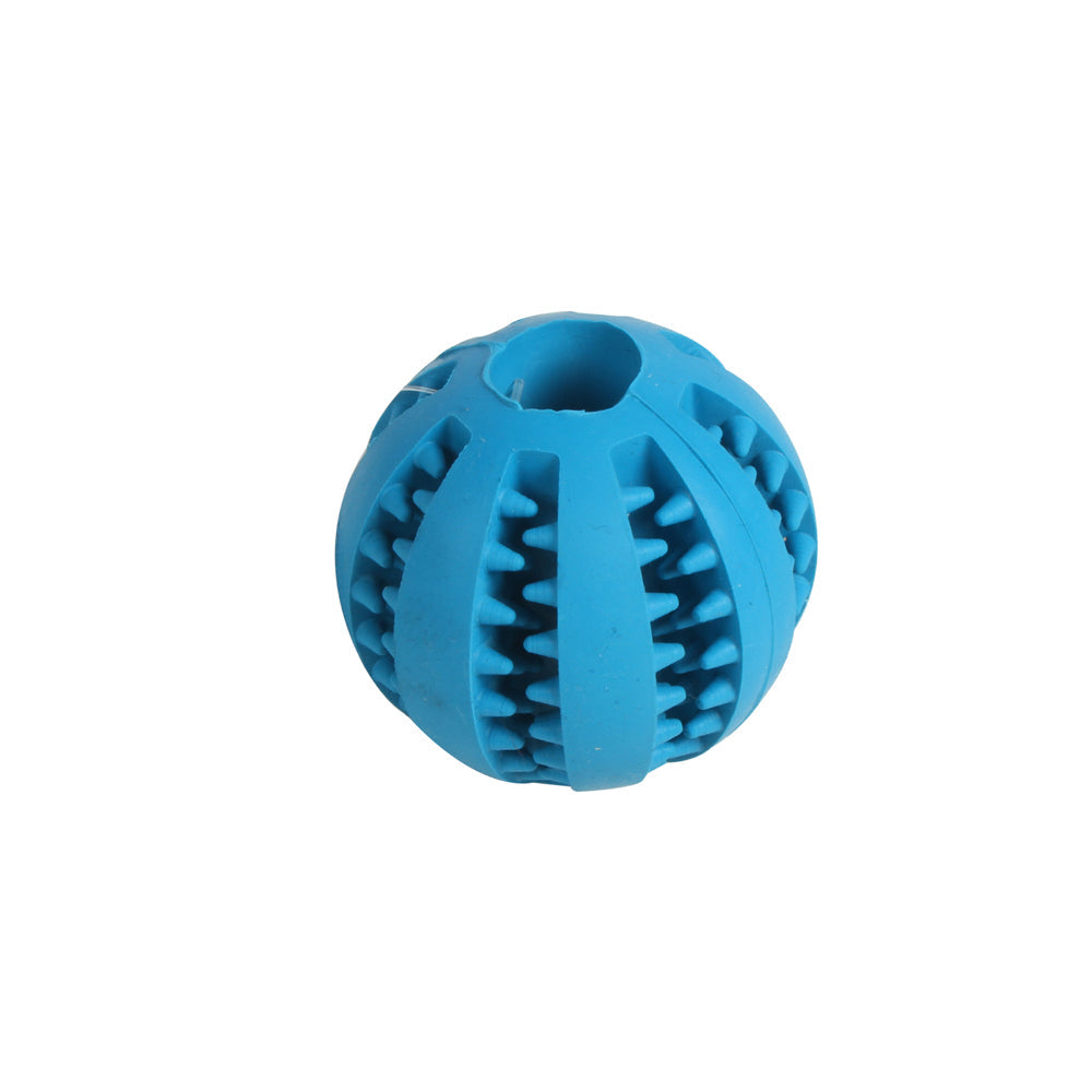 Pro Pet Max Hide Treats Durable Training Chew Rubber Ball Toy Blue Treats 5.3cm