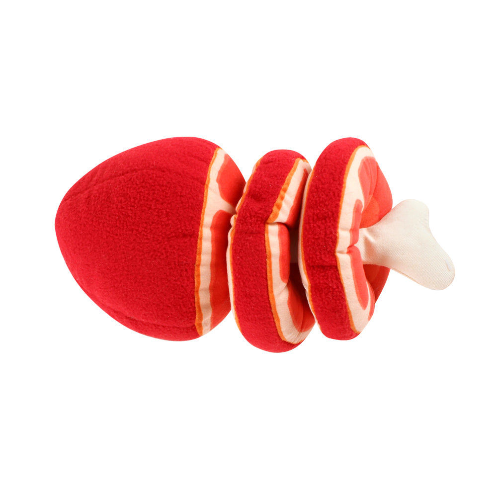 Pro Pet 23x12cm Meat Joint Plush w/ Squeaker Interactive Fun Play Dog Toy Red