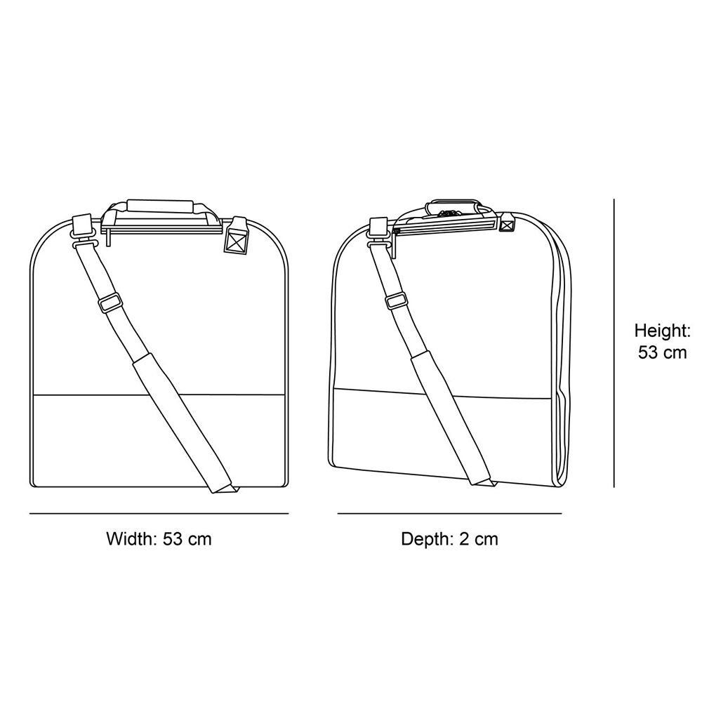 Paklite 53x532cm Black Travelling Premium Garment Bag w/ Hanging Hook & Pockets — image 8