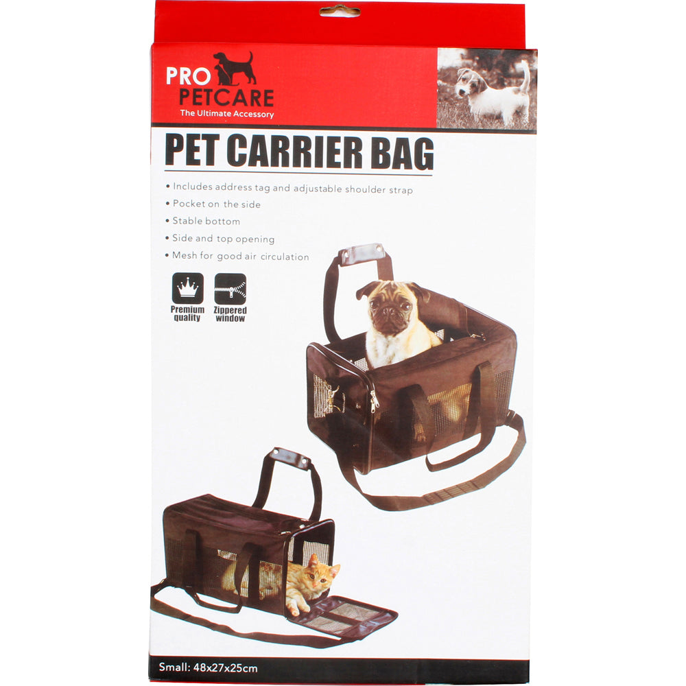 Pro Pet Care 48cm Adjustable Nylon Mesh Dog Carrier Storage Bag w/ Handle Black — image 2