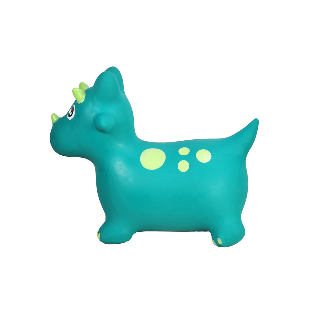 Kaper Kidz Bouncy Rider Spike The Triceratops Kids Ride On Toy 12m Teal Colour — image 2