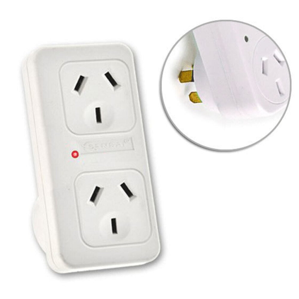 Sansai Vertical Up Powerpoint Double Adaptor/Outlet Power Board Splitter/NZ/AU — image 2