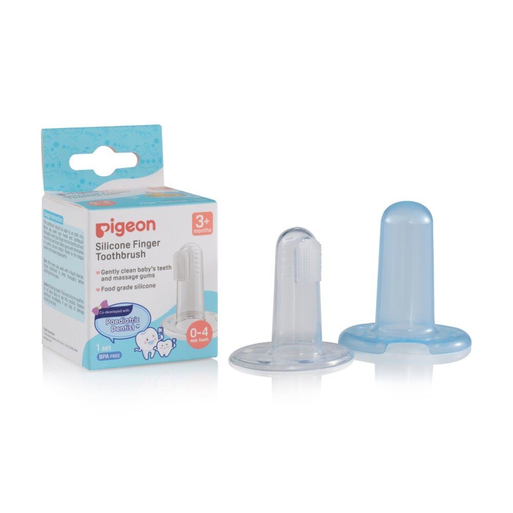 Pigeon Finger Toothbrush Set Baby Teething Silicone 3m+ — image 2