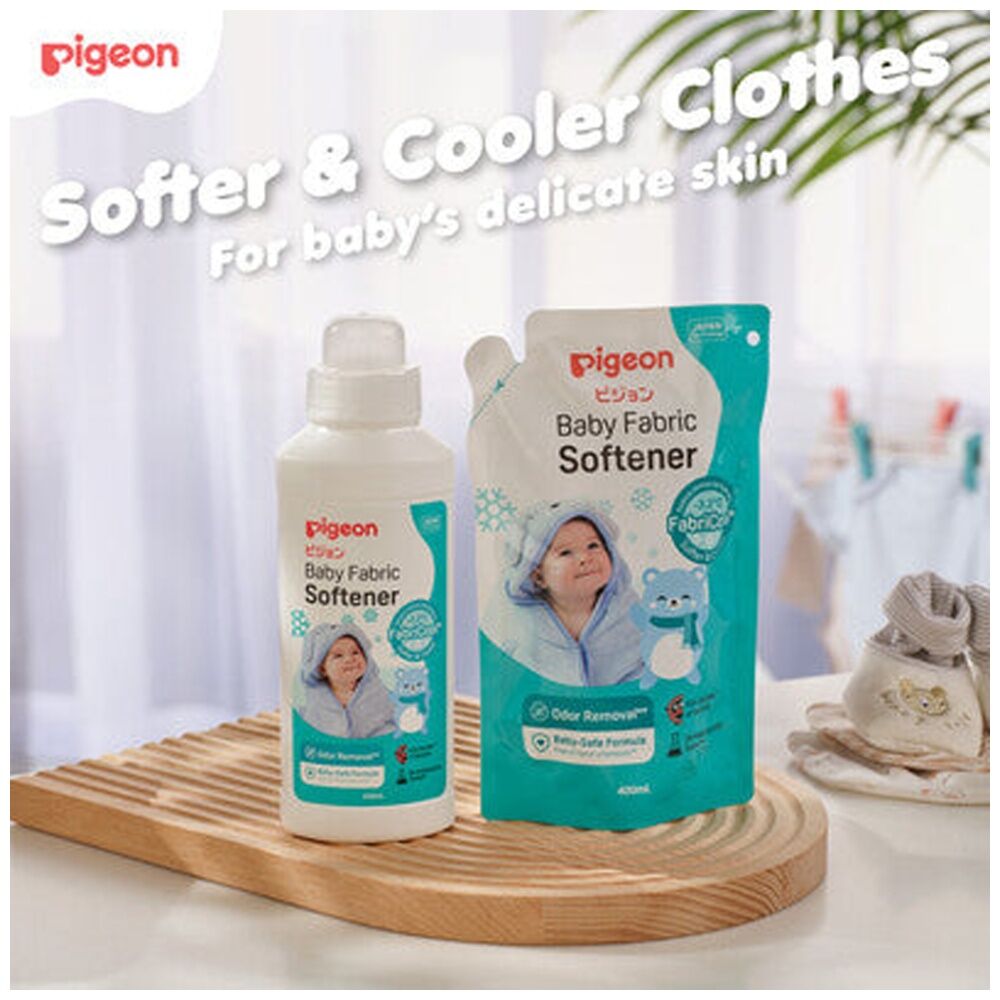 Pigeon Baby Fabric Softener 430ml Gentle On Skin Odour Remover 0m+ — image 4