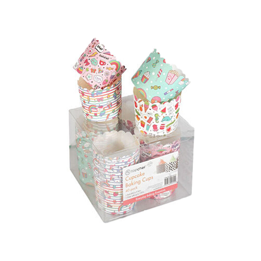 Topchef Cupcakes Packaging Box Container 6cm Cupcake Holders Assorted (40 Pieces) — image 4