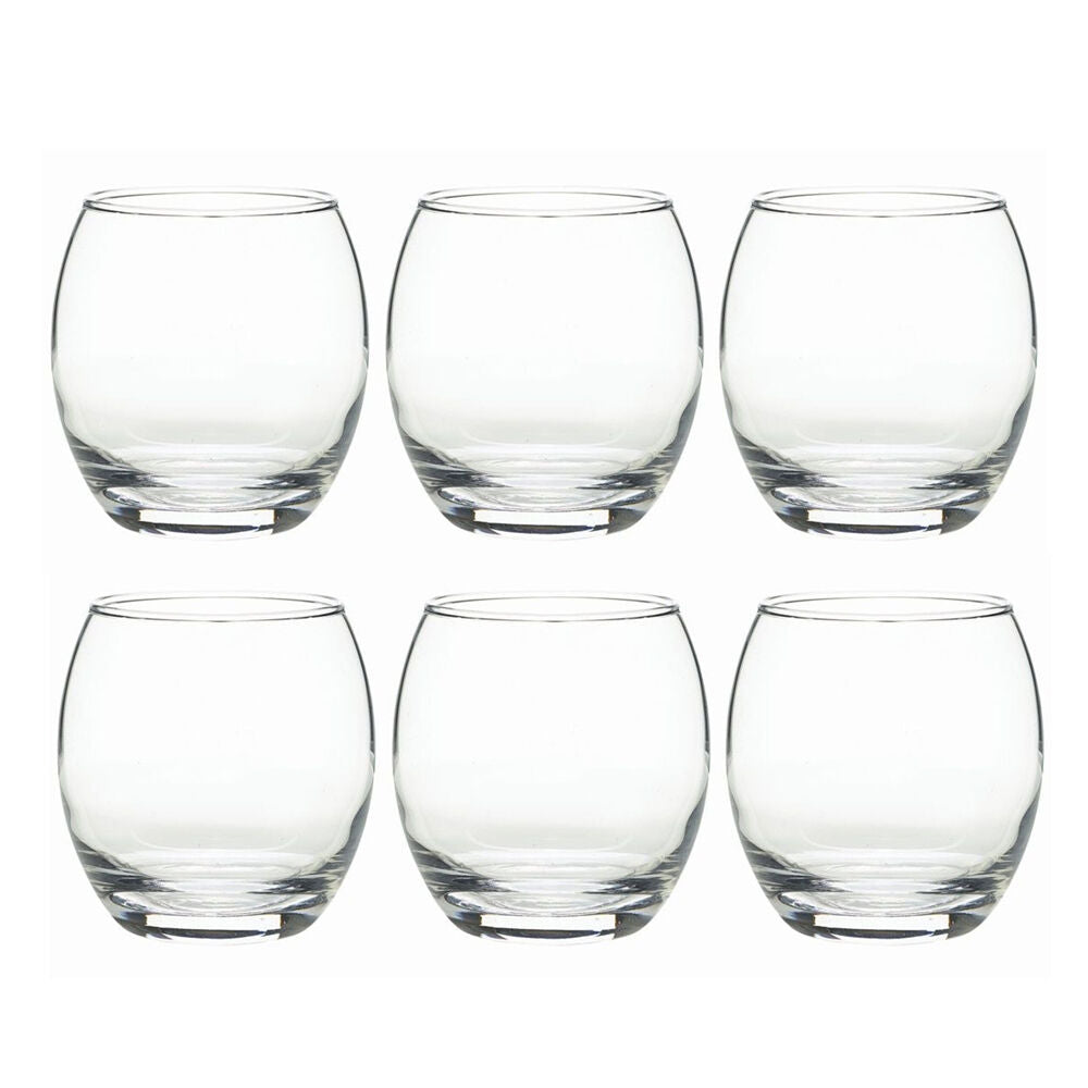 Artcraft Payton Durable Glass Tumbler Party Beverage Drinkware 405ml Clear (6 Pieces)