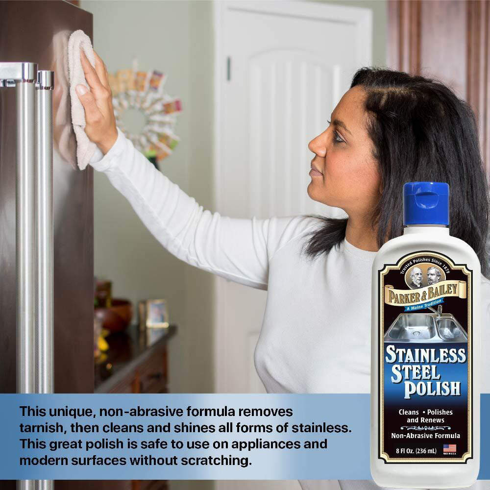 Parker & Bailey 236ml Stainless Steel Polish Cleaner Non-Abrasive Gentle Formula — image 3