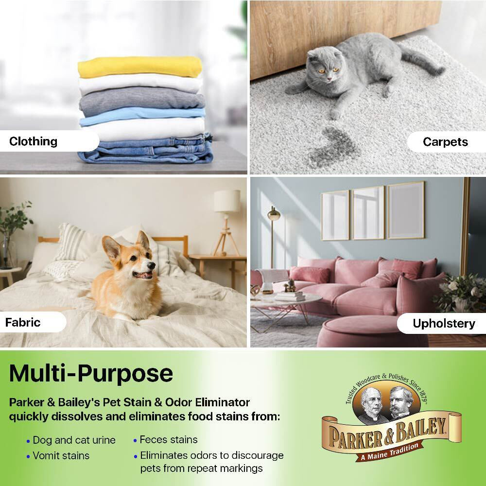 Parker & Bailey 473ml Pet Stain/Odour Eliminator For Upholstery/Carpet (2 Pack) — image 4