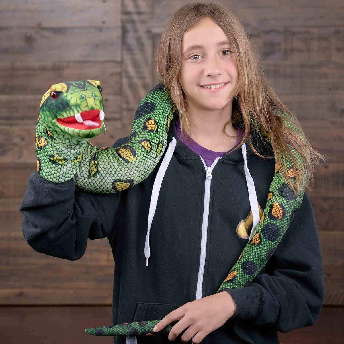 The Puppet Company Snake Large Creatures 170cm Hand Toy Green Kids/Children 12m+ — image 3