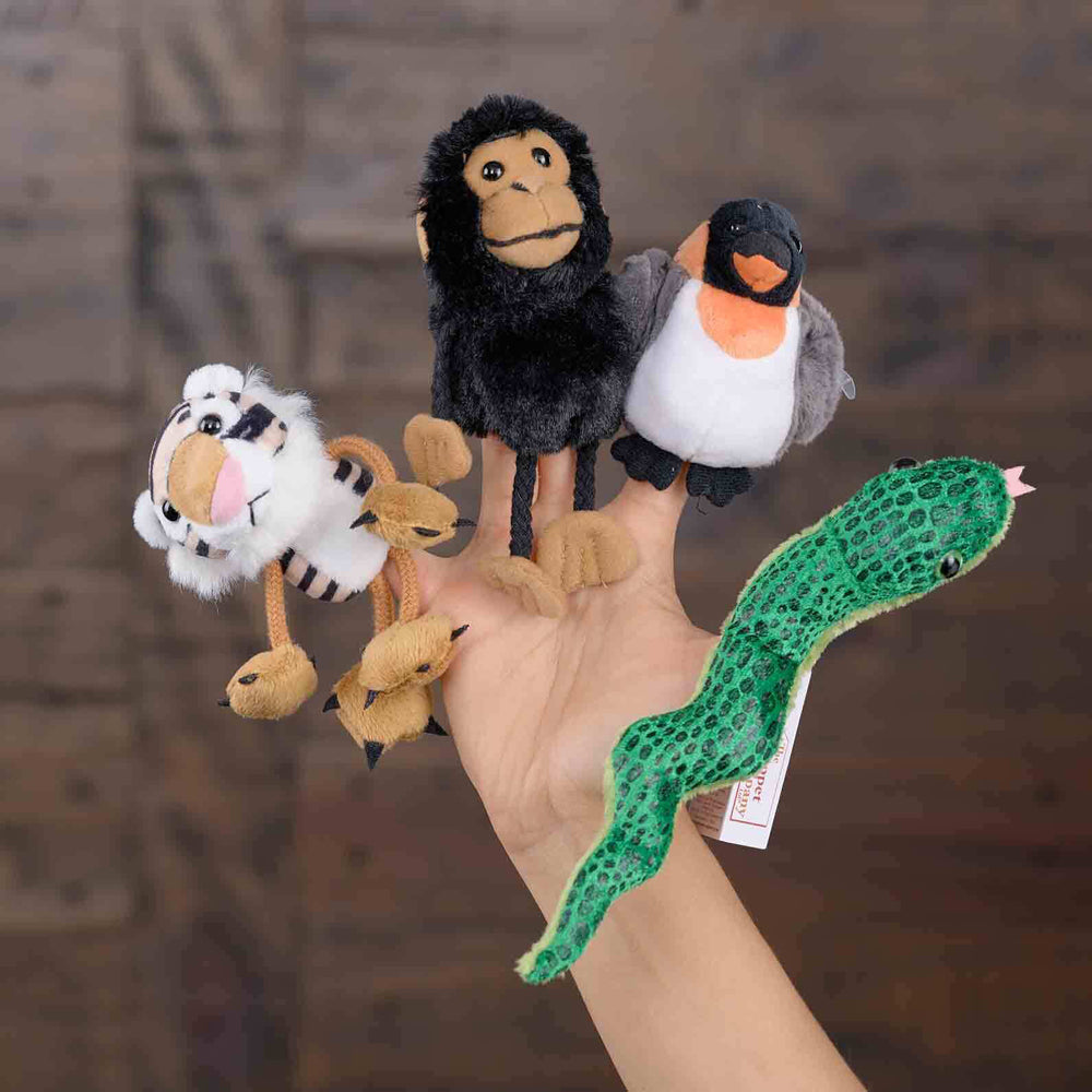 The Puppet Company Chimp Finger Puppets 13cm Play Toy Black Kids/Children 12m+ — image 2