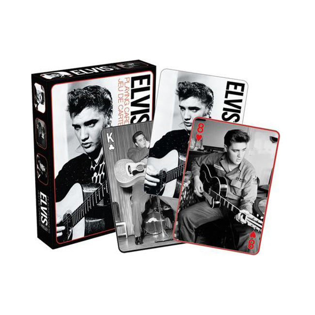 Aquarius Elvis Black & White Playing Cards Poker Deck Family Play Game 14y+ (54 Pieces)
