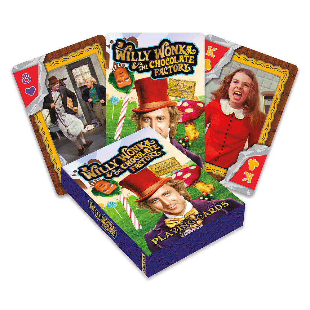 Aquarius Willy Wonka Playing Cards Family Party Game Play Poker Deck 4y+ (54 Pieces)