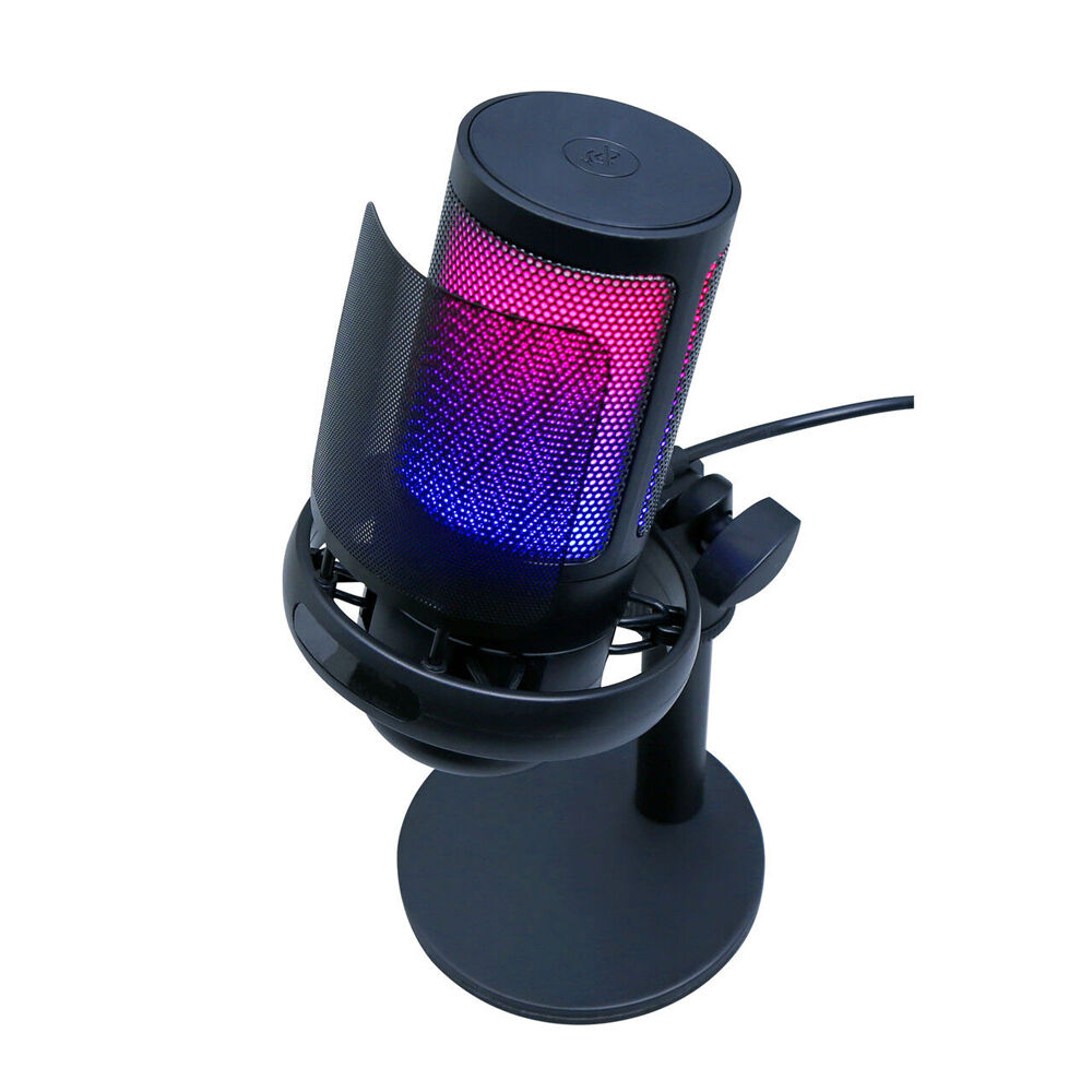 Laser Gaming RGB Lighting Streaming Microphone w/ Headphone Jack & Pop Filter — image 3