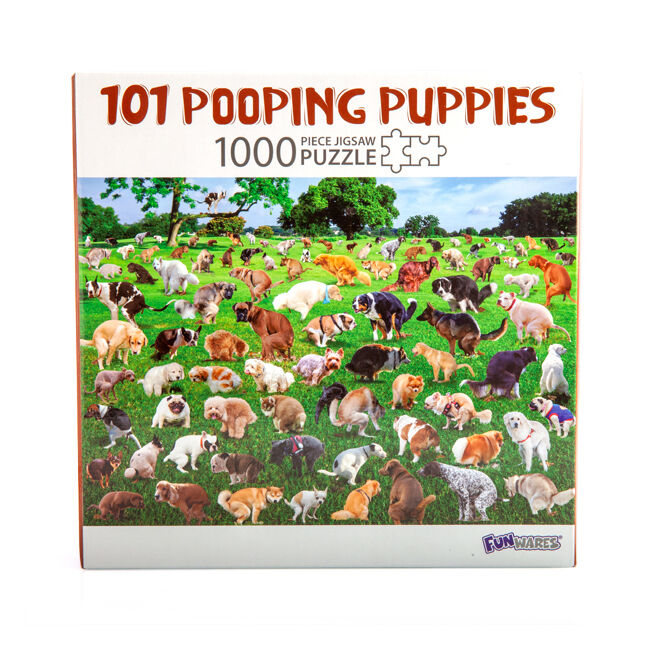 Mdi Jigsaw Puzzle Pooping Puppies Humourous Animals Multi-Colour 68x48cm (1000 Pieces)