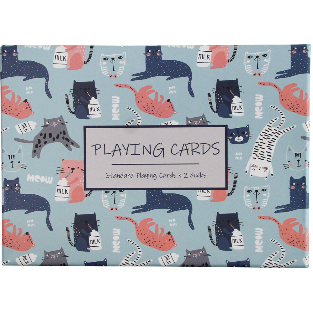 LVD Cat Life Paper Playing Cards 2-Deck Traditional Play Poker Game w Box — image 2