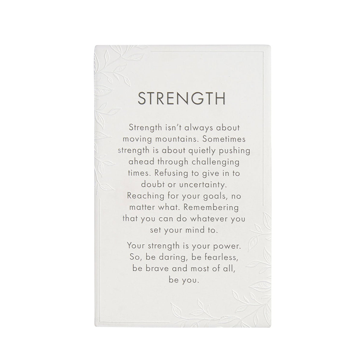 Splosh Precious Quote Strength Ceramic Standing/Hanging Verse Decor White 16cm