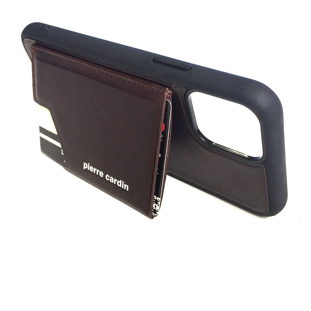 Pierre Cardin Gen. Leather Wallet Case w/Card Holder/Stand for iPhone 11 Pro DBR — image 2