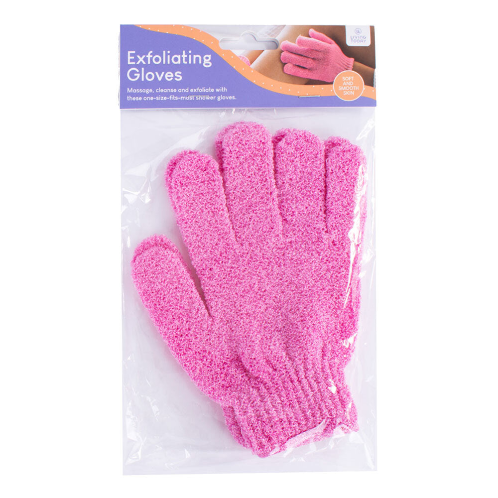 Living Today Exfoliating Shower Body Cleaning Hand Scrub Gloves Assorted