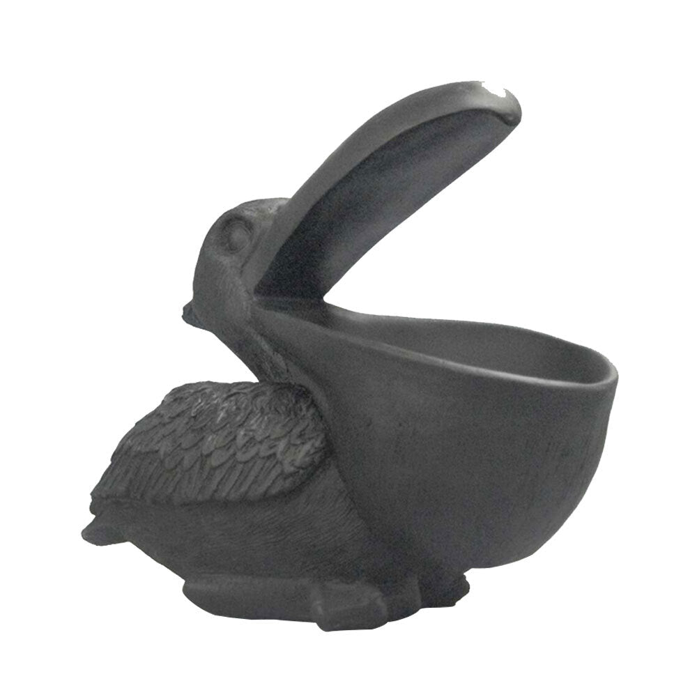White Moose Resin Pelican Bowl Home/Kitchen Ornament Display Decor Black