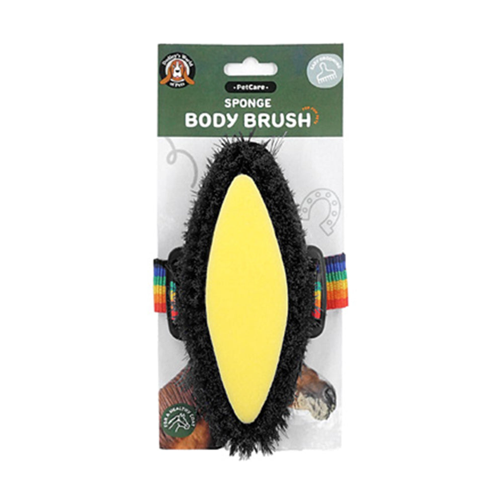 Dudley's World of Pets Horse Maintenance Body Brush With Sponge Assorted