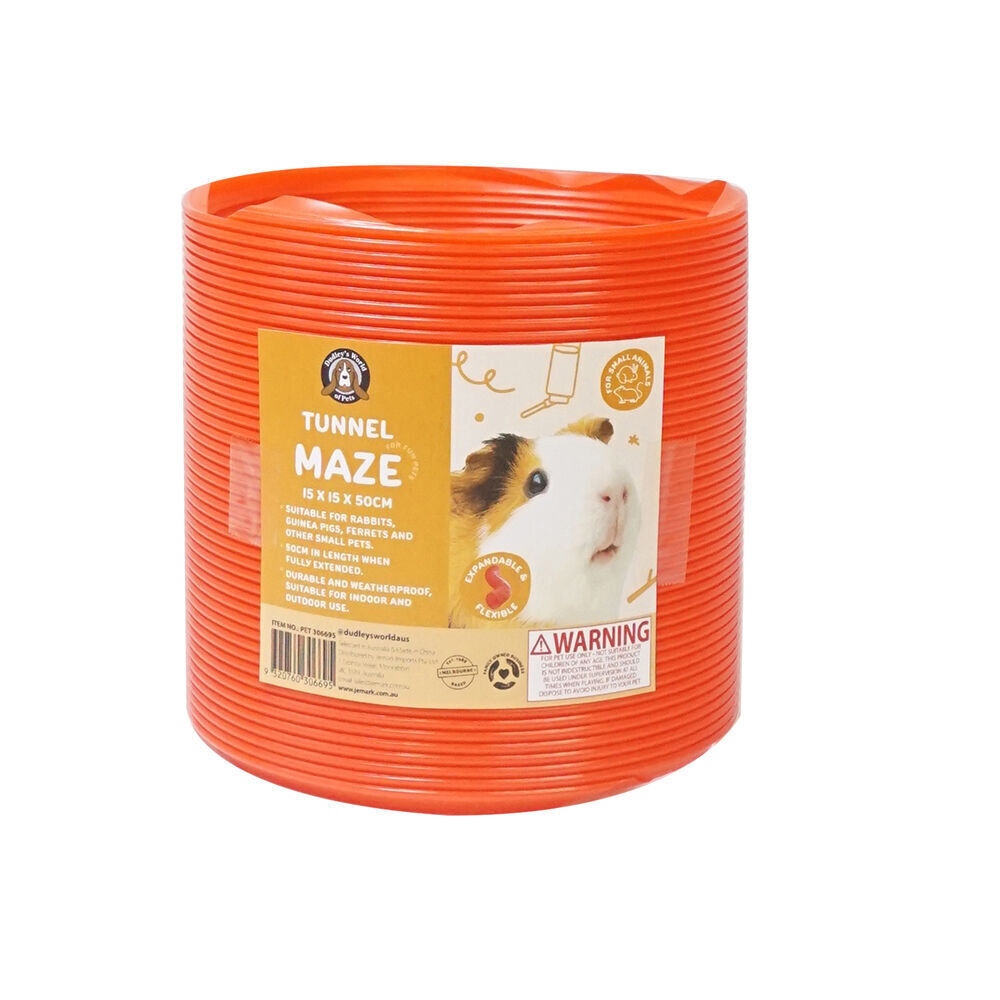 Dudley's World of Pets Small Animal Fun Tunnel Pet Rat/Hamster Toy 15cm Red (3 Pack) — image 2