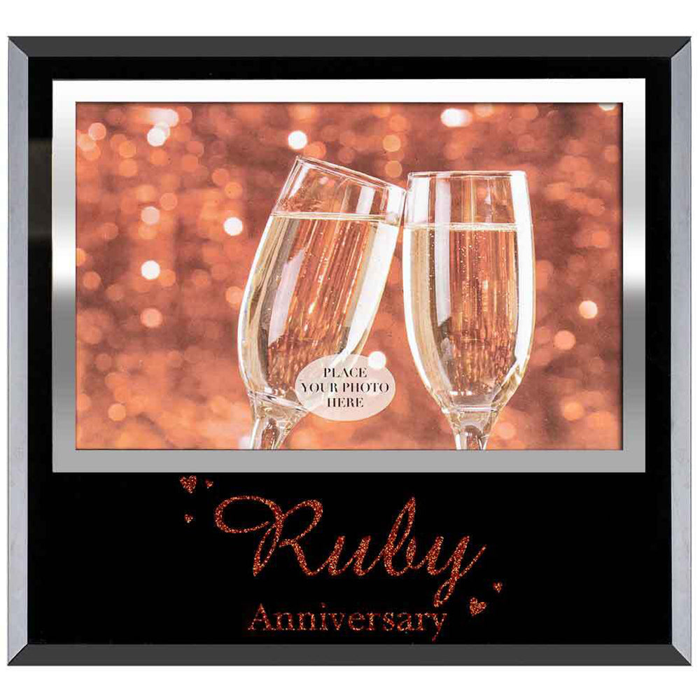 LMD 40th Ruby Anniversary 6x4 Inch Keepsake Novelty Photo Picture Frame Gift