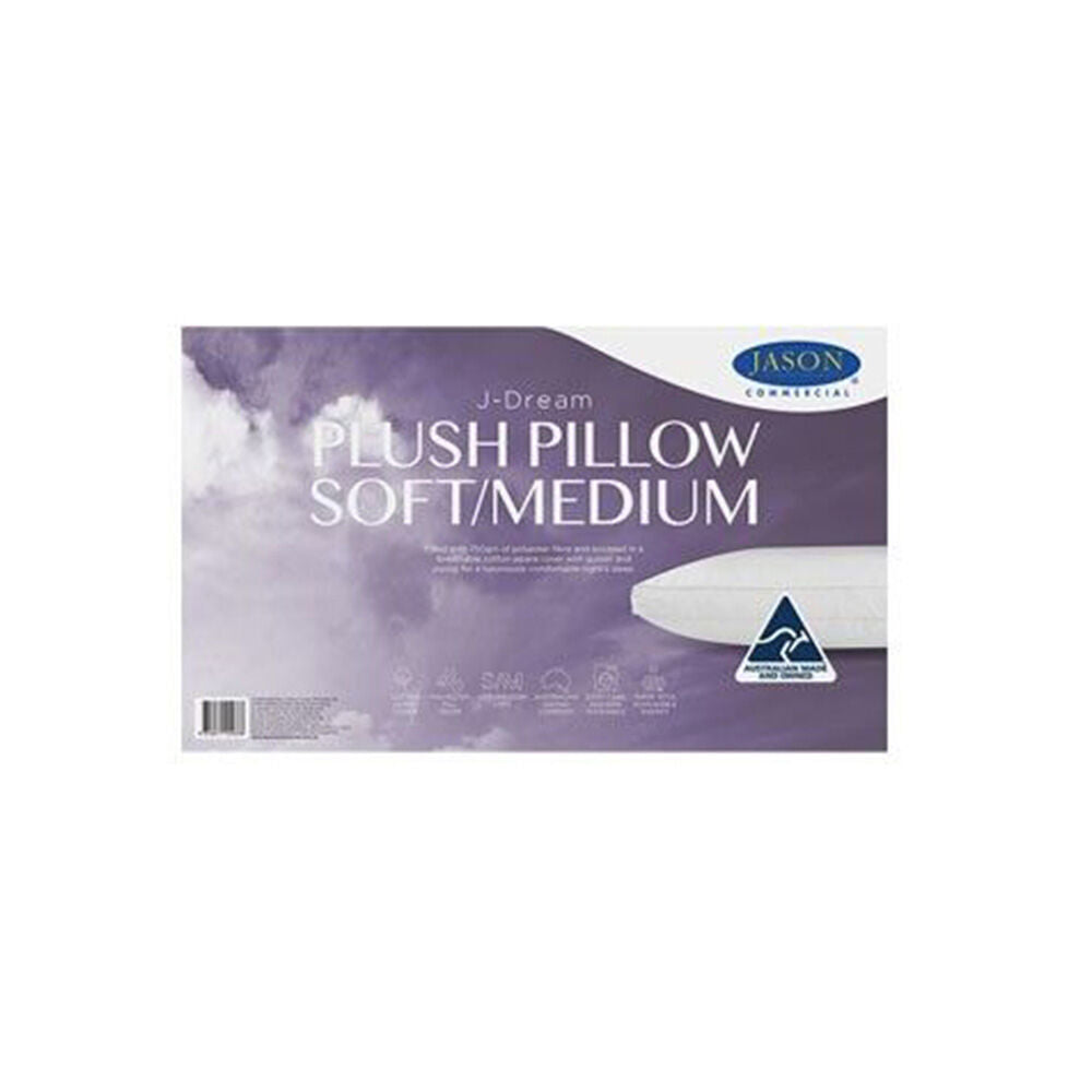 Jason Commercial J-Dream Plush Soft/Medium Gusseted Pillow Standard 48x73cm (2 Pack) — image 2