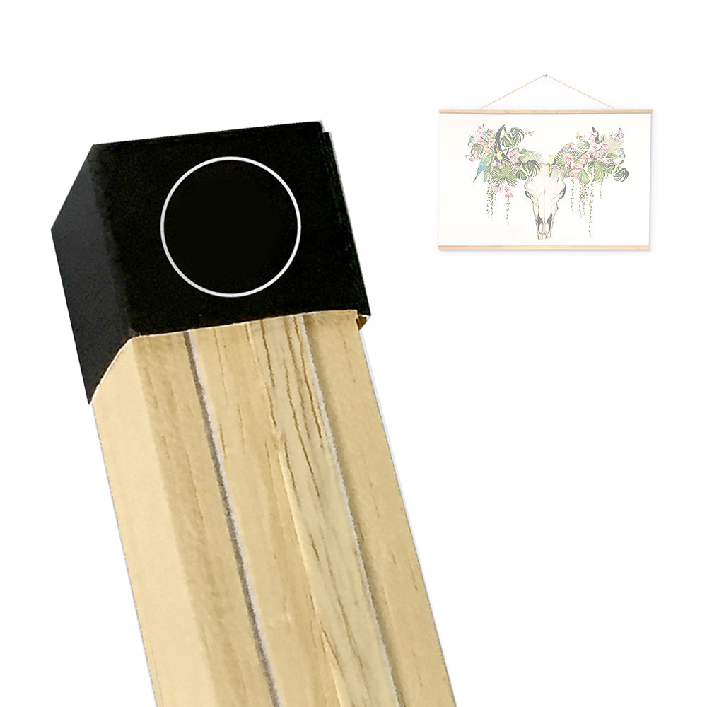 Frames & Hangers Wall Art Magnetic Wooden Poster Hanger 43cm Natural Home Decor
