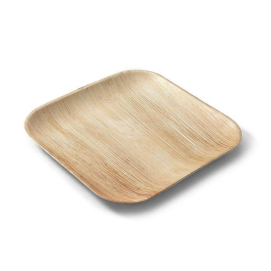Eco Soulife Disposable Compostable Areca Nut Leaf Large Square Plates 25cm (5 Pieces) — image 2