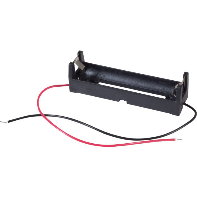Unbranded Black Parallel ABS Plastic Battery Holder/Storage for 1x 18650 w/ 150mm Lead