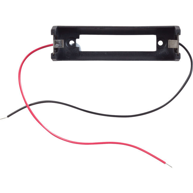 Unbranded Black Parallel ABS Plastic Battery Holder/Storage for 1x 18650 w/ 150mm Lead — image 2