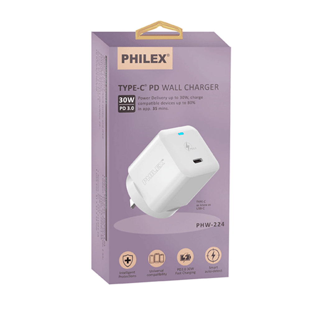 Philex Type C PD 30W AU/NZ Plug Wall Fast Charger Power Adaptor/Brick USB-C — image 2