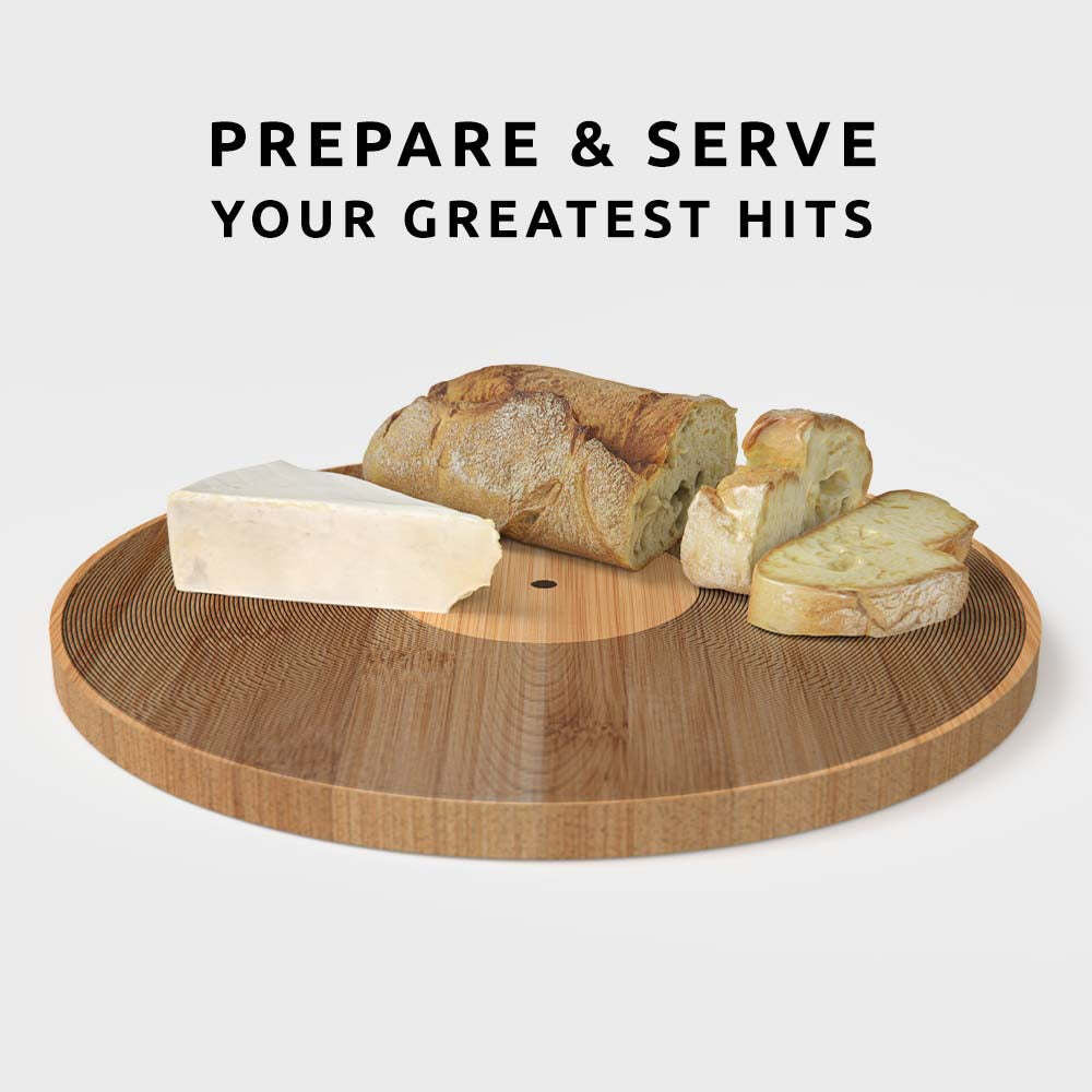 Pikkii Record 30cm Round Wooden Chopping Board Home/Kitchen Cutting Pad Brown — image 2