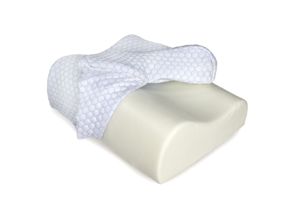 Ardor Cooling Contoured Soft Memory Foam Pillow Home Sleeping Bed Cushion White — image 2