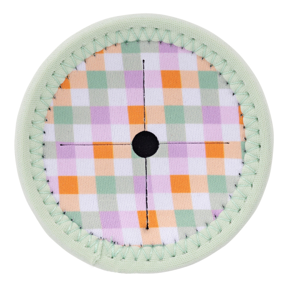 Splosh Picnic 9.5cm Spring Check Wine Glass Round Coaster Table Protector Pad