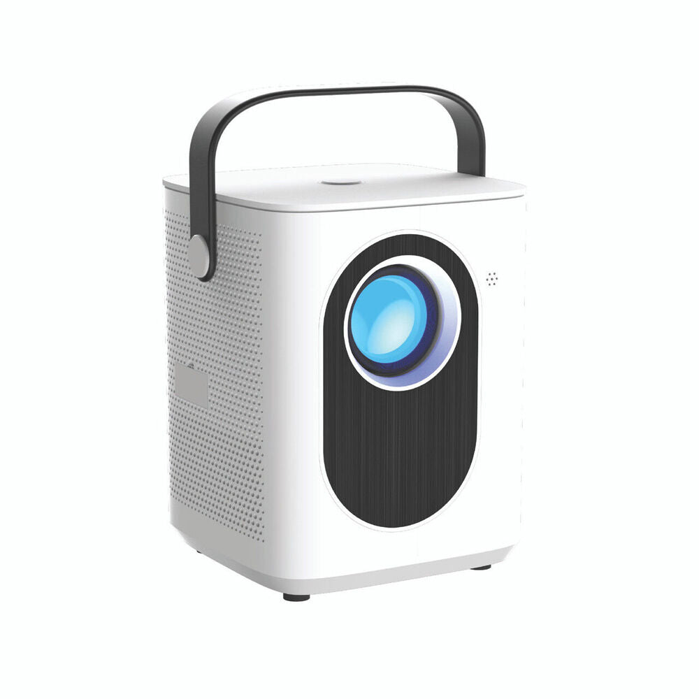 Laser White WiFi Support Cube 1080p Android LED Projector w/ 120in Screen