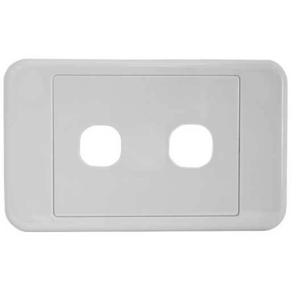 Generic 2 Gang Wall Plate Light Switch Wallplate Cover Mech Insert Clipsal Style